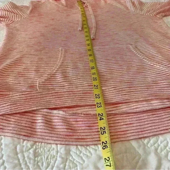 WEATHERPROOF VINTAGE Women’s Soft Knit Hoodie Orange & White Stripes. Size Small - Picture 5 of 8